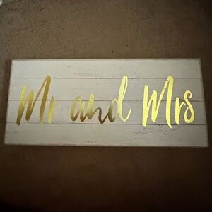 Set of 3 Mr & Mrs and happily ever after signs